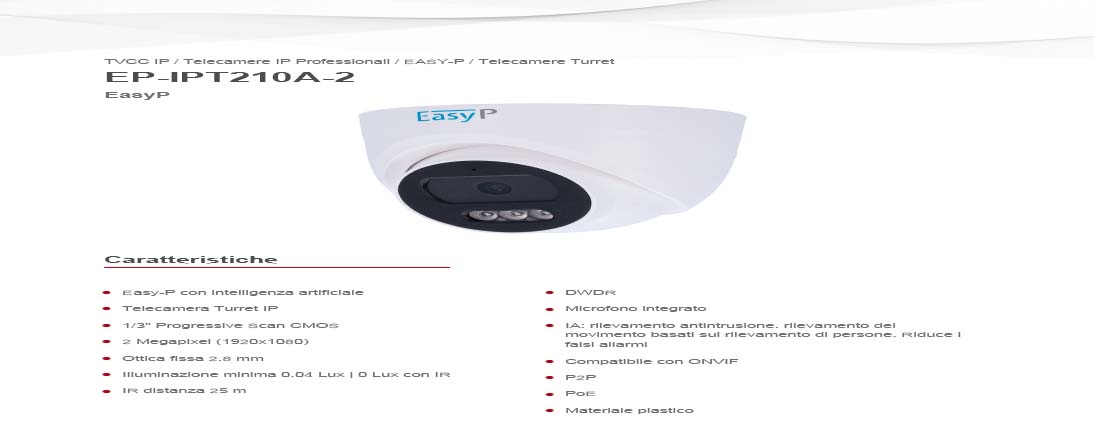 Telecamera turret Easy IP EP-IPT210A-2 - immagine 6