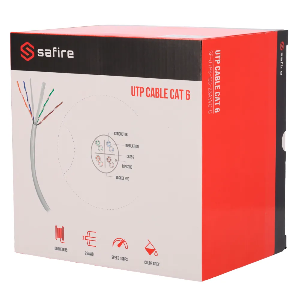 Cavo UTP Cat6 Safire SF‑UTP6‑100‑23AWG‑G - immagine 4