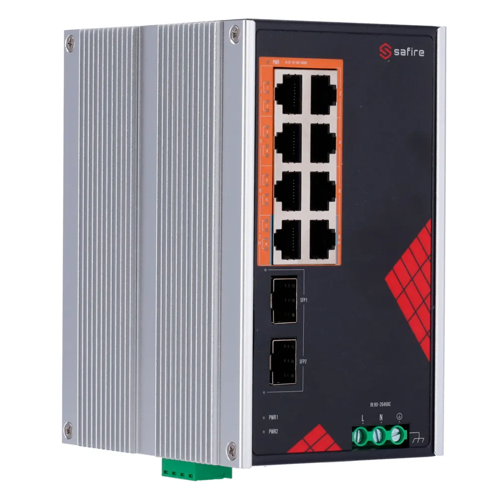 Switch Industriale Hi‑PoE - SF-SWI1008HIPOE-GF-AC-130-DIN - immagine 3