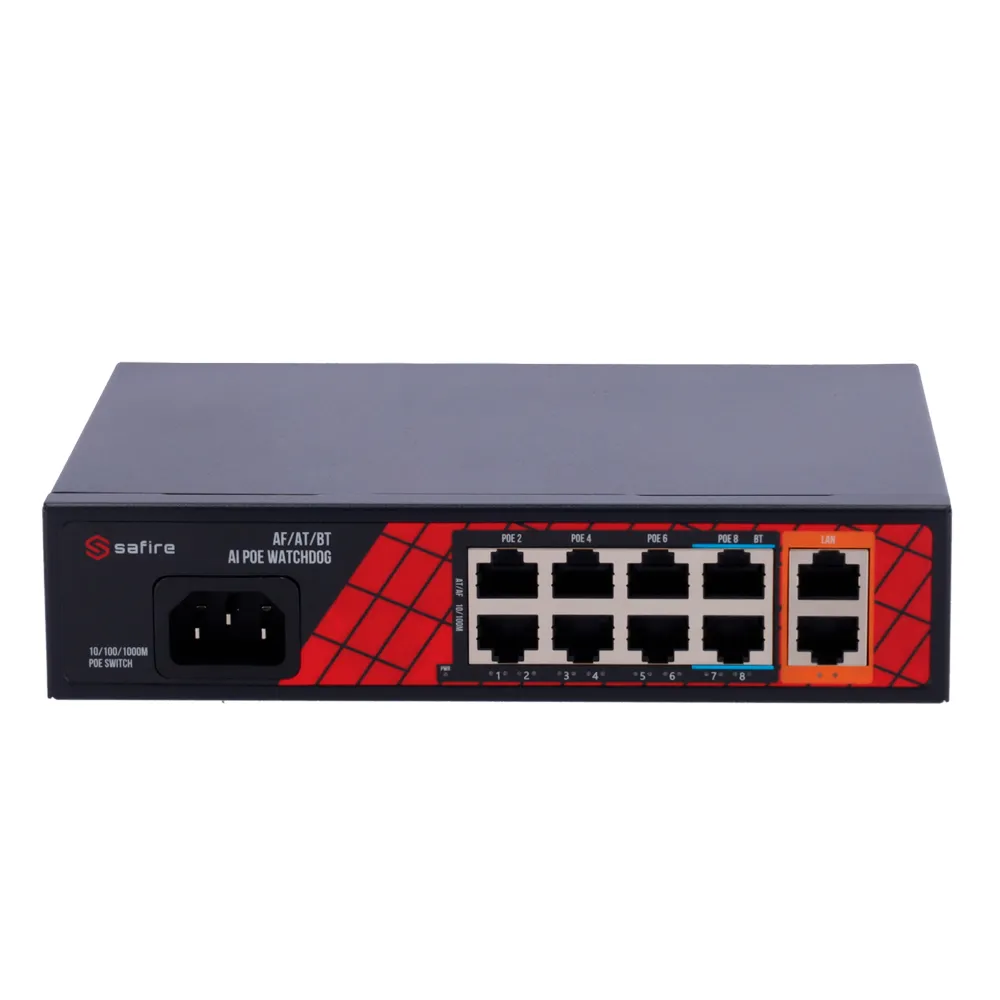 Switch Hi‑PoE Safire - SF-SW1008HIPOE-H-120