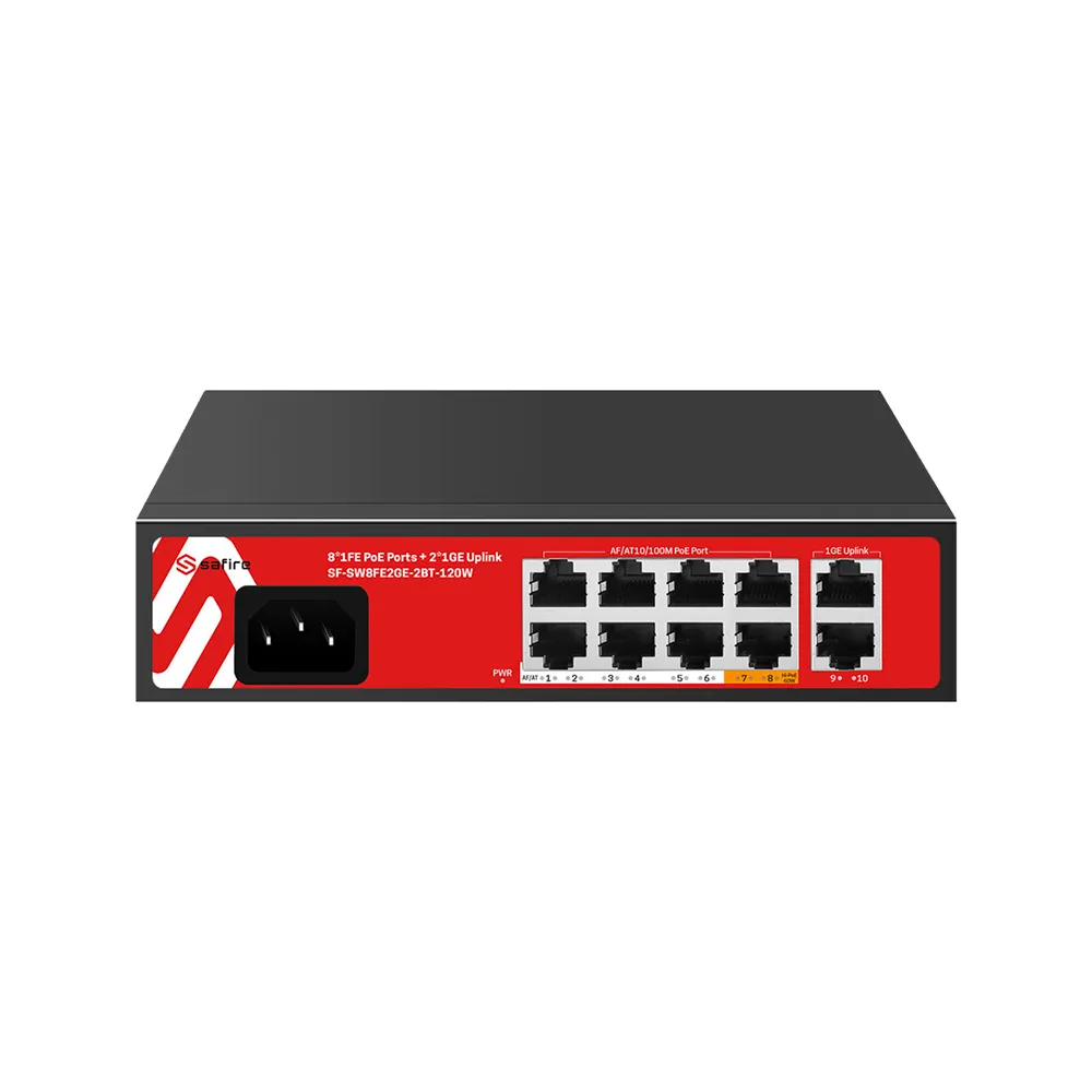 Switch Hi‑PoE Safire - SF-SW8FE2GE-2BT-120W