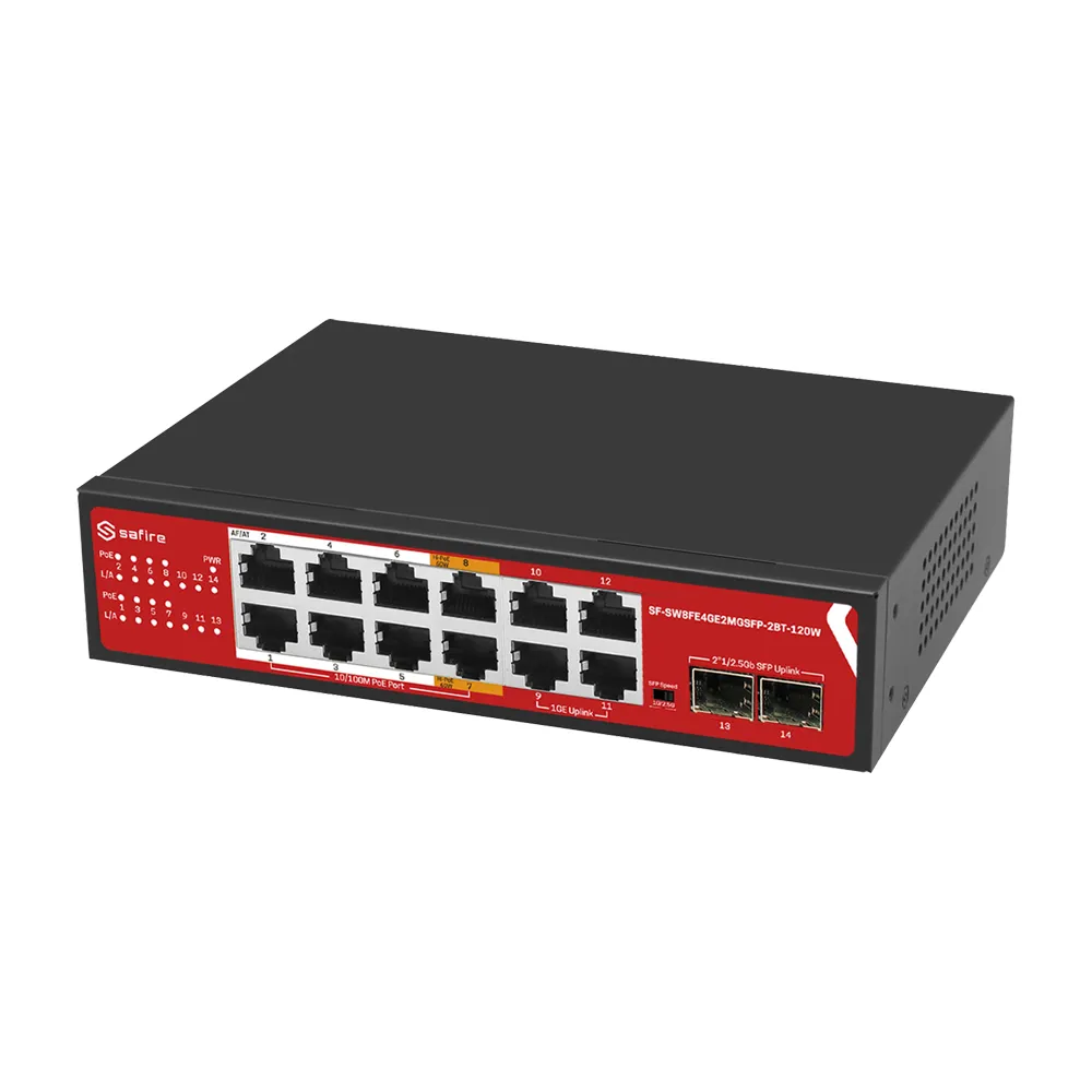 Switch Hi‑PoE Safire - SF-SW8FE4GE2MGSFP-2BT-120W