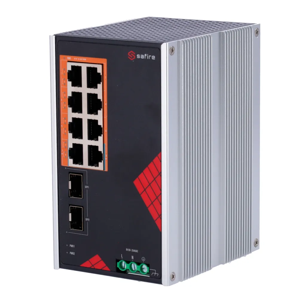 Switch Industriale Hi‑PoE - SF-SWI1008HIPOE-GF-AC-130-DIN