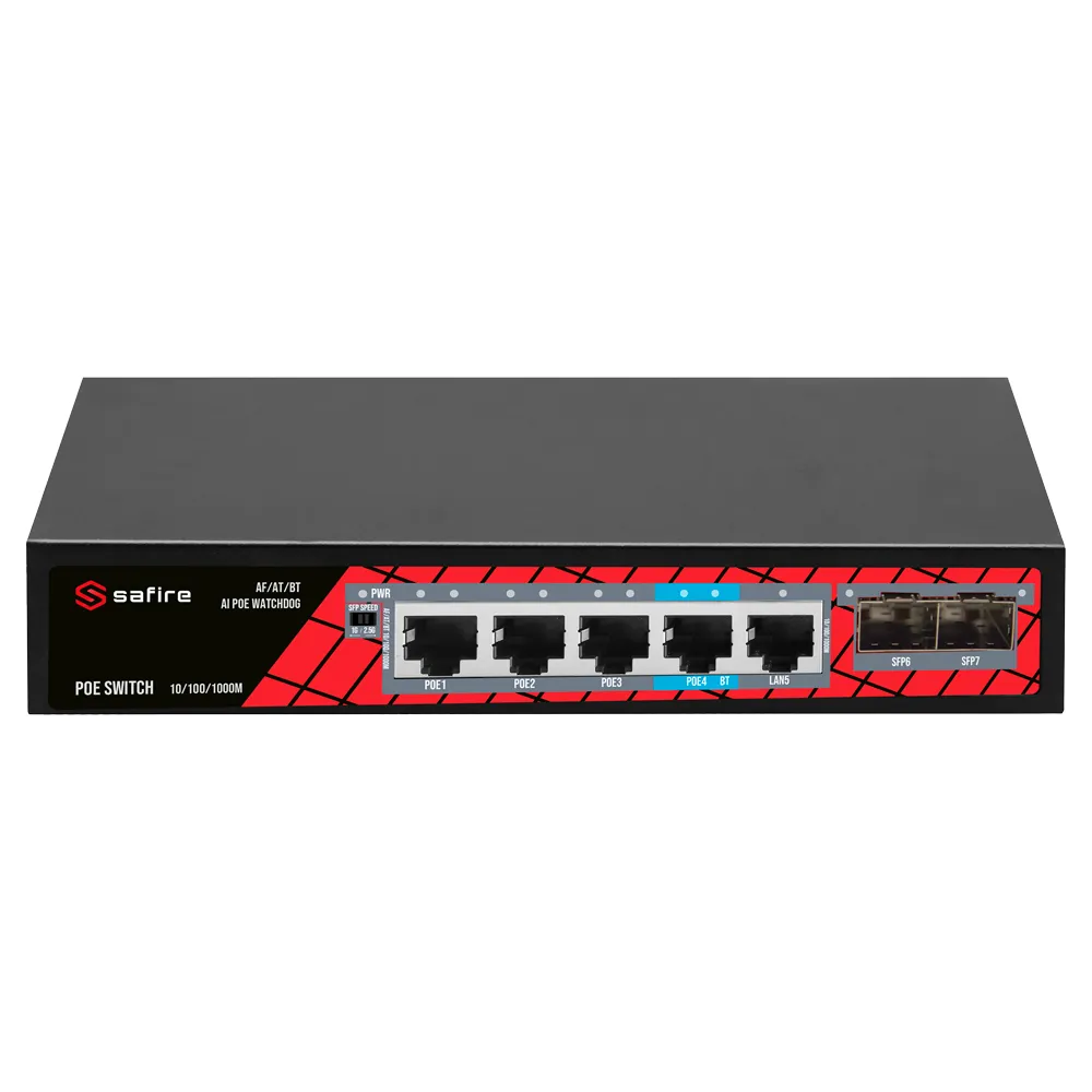 Switch PoE con SFP - SF-SW0704HIPOE-GMF-65