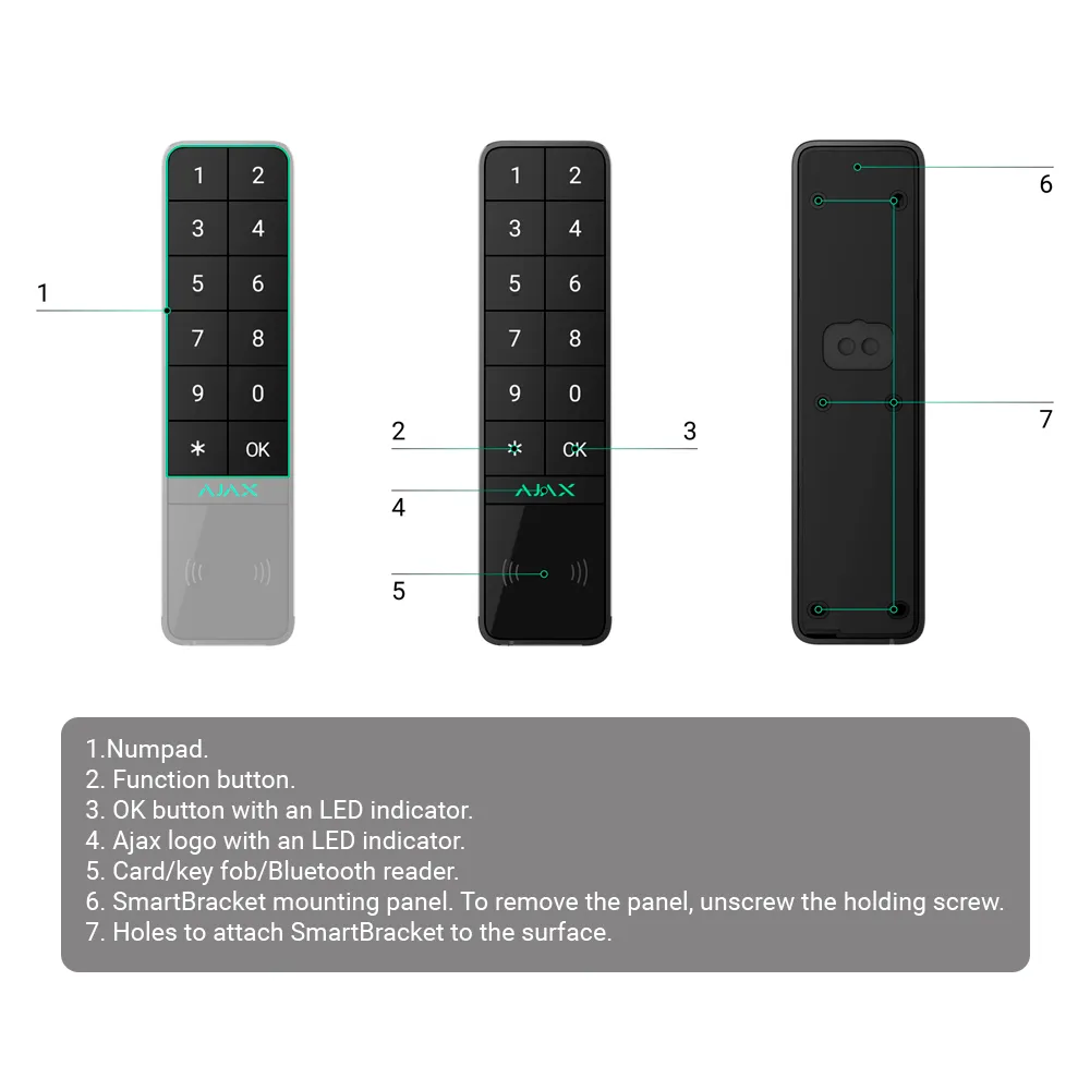 Tastiera Ajax Outdoor - AJ- KEYPADOUTDOOR- GRA - immagine 4